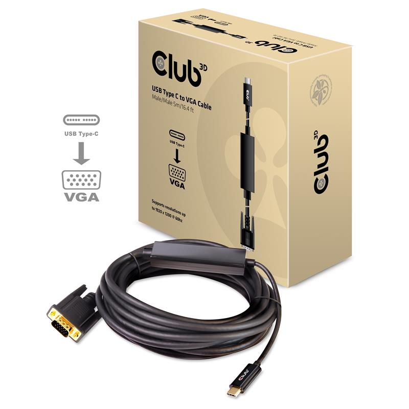 CLUB3D cac-1512 usb C VGA Zwart