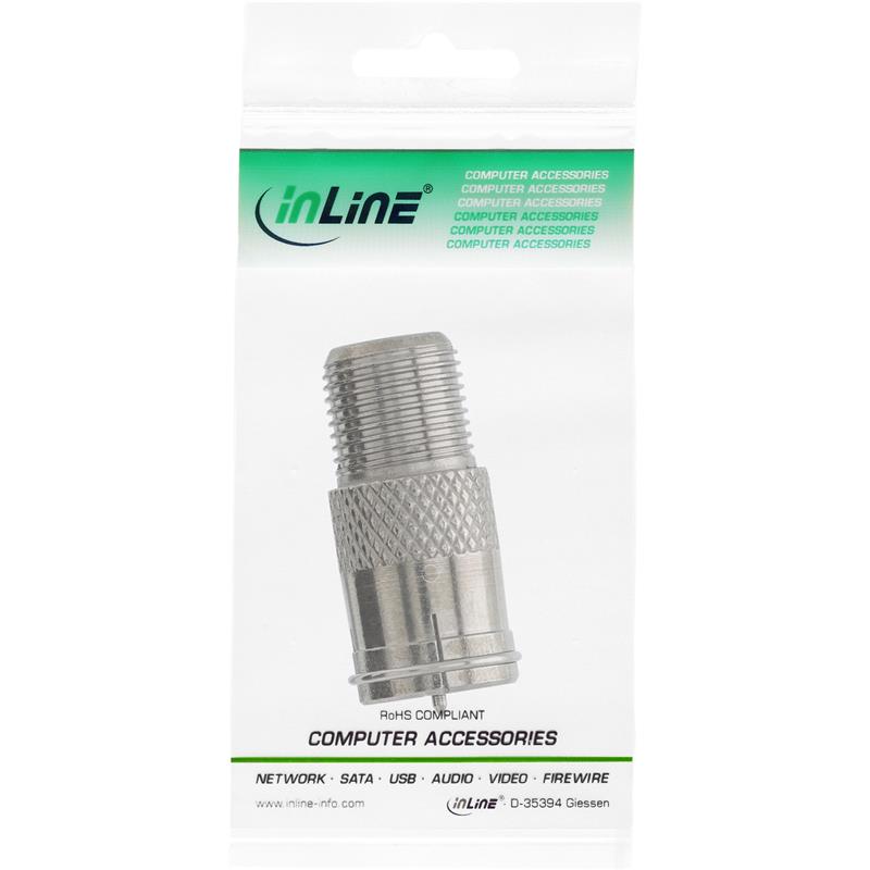 InLine Adapter F-Quick-Male SAT auf F-Female SAT 