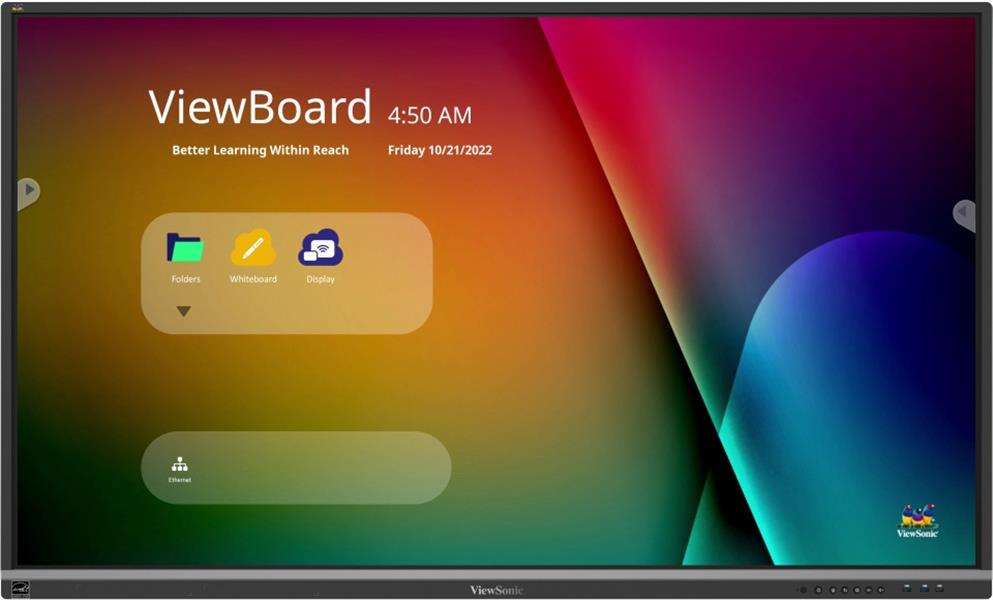 ViewBoard 50serie touchscreen - 65inch - 4K - IR 400 nits - Android 11 0 - 2x15W sub 16W - USB-C - 4GB Ram - 32GB