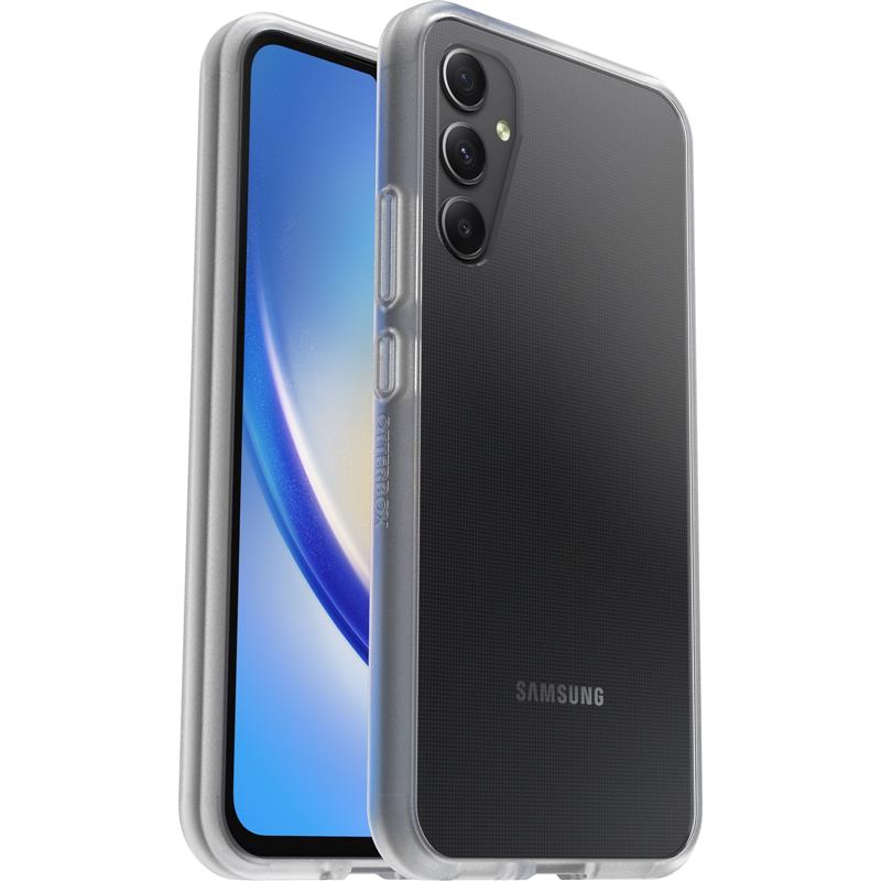 OtterBox React-hoesje voor Galaxy A34 5G, schokbestendig, valbestendig, ultradun, beschermende, getest volgens militaire standaard, Antimicrobieel, St