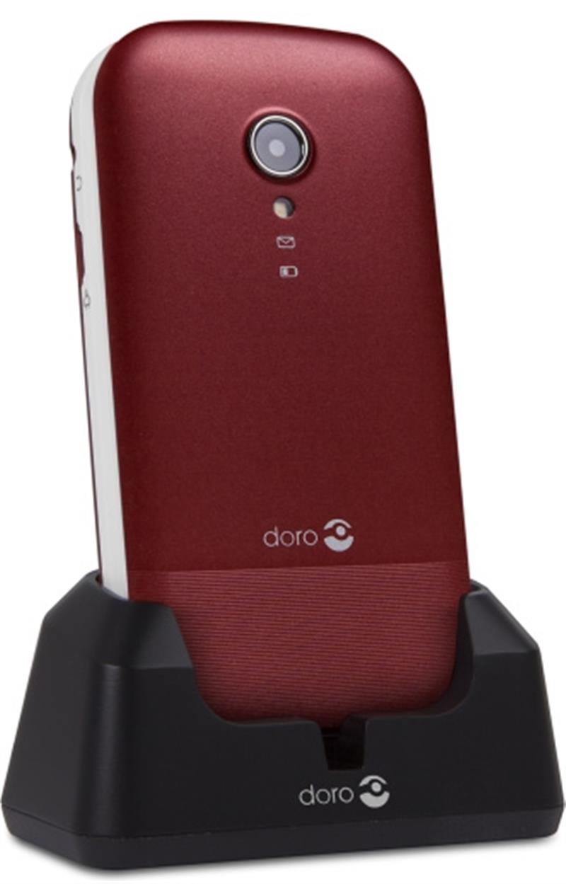 Doro 2404 2G Red White Cradle