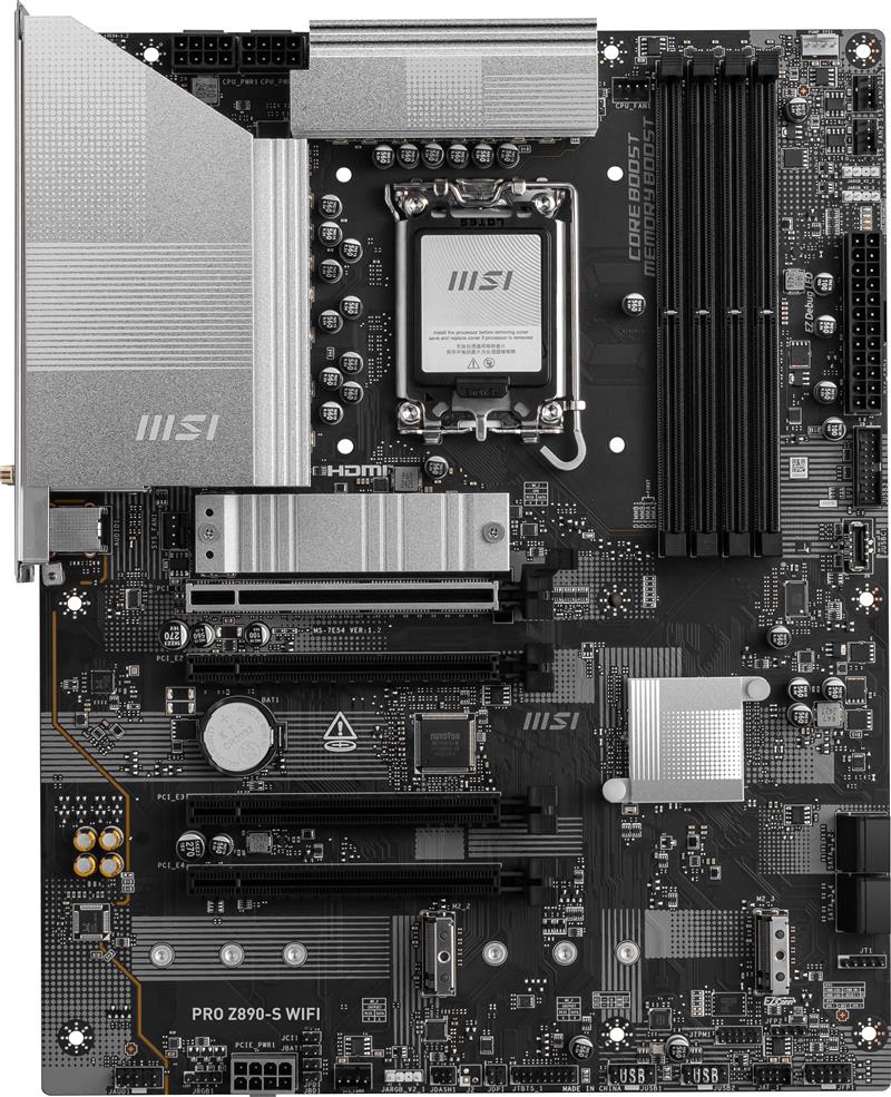 MSI PRO Z890-S WIFI moederbord Intel Z890 LGA 1851 (Socket V1) ATX