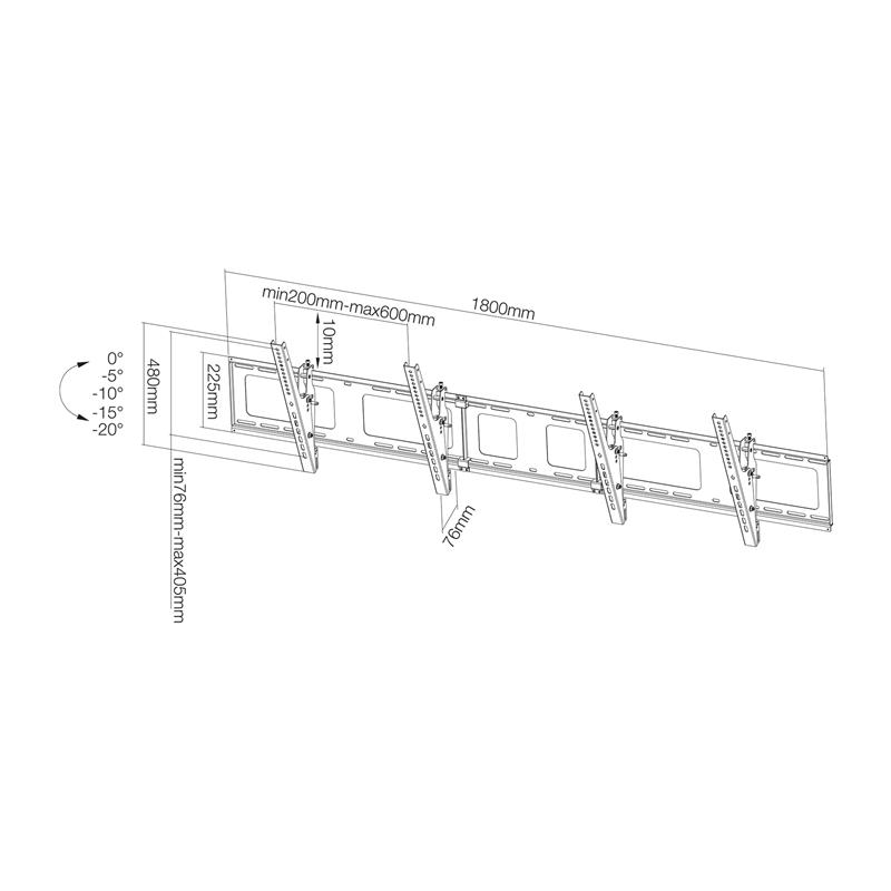 Neomounts menuboard wandsteun