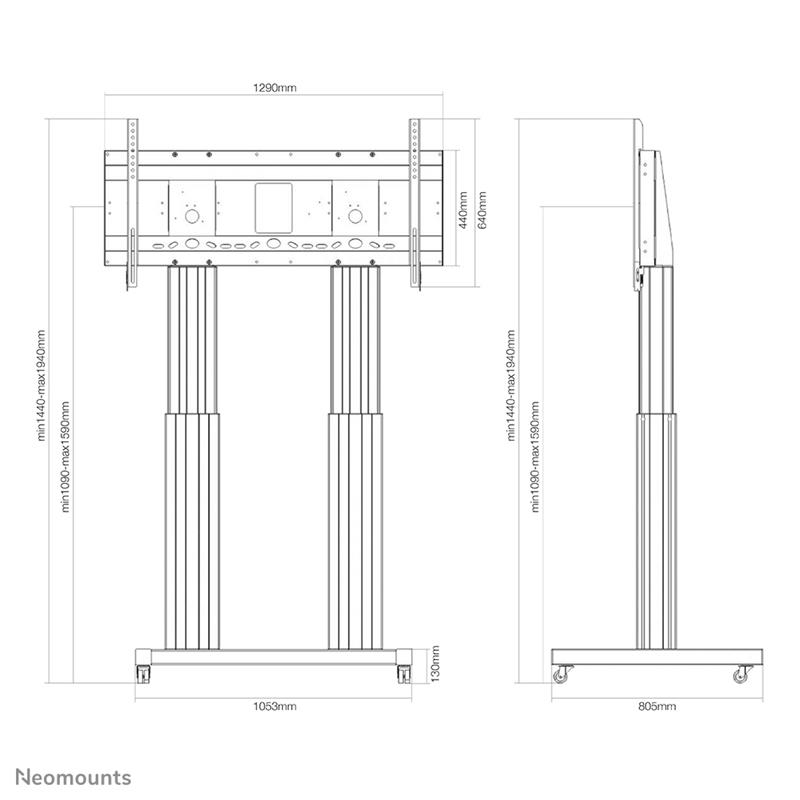 Neomounts gemotoriseerde vloersteun