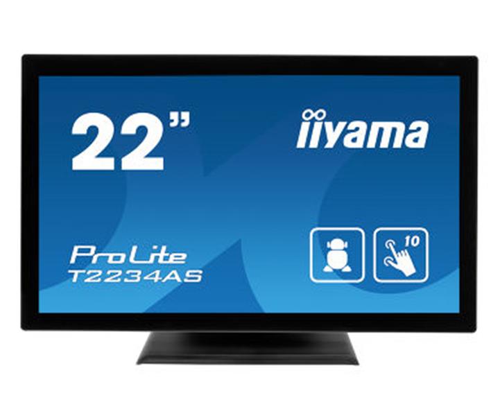 iiyama ProLite T2234AS-B1 touch screen-monitor 54,6 cm (21.5"") 1920 x 1080 Pixels Zwart Multi-touch Multi-gebruiker