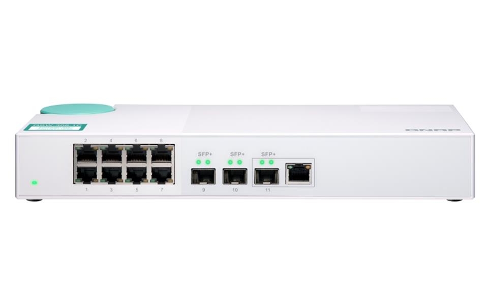 QNAP QSW-308-1C netwerk-switch Unmanaged Gigabit Ethernet (10/100/1000) Wit