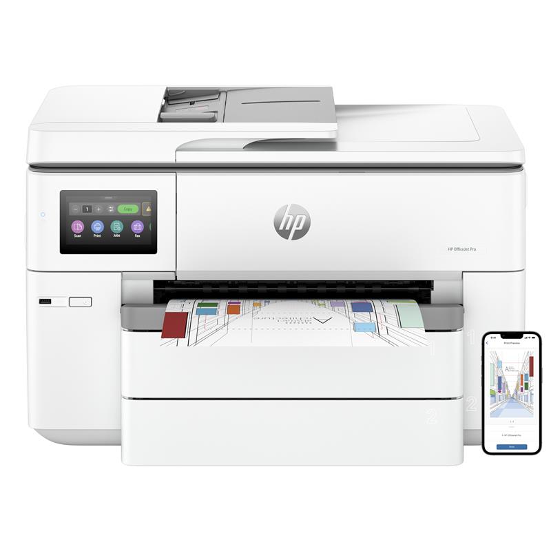 HP OfficeJet Pro HP 9730e Wide Format All-in-One printer, Kleur, Printer voor Kleine kantoren, Printen, kopiëren, scannen, HP+; geschikt voor HP Insta