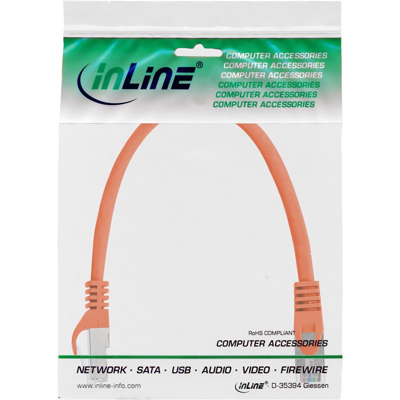 InLine Patchkabel S-FTP Cat 5e oranje 0 25m