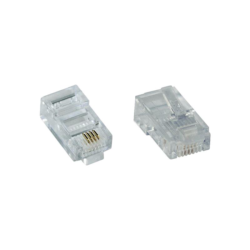 InLine Modular Plug 8P4C RJ45 for Crimping to ribbon Cable ISDN