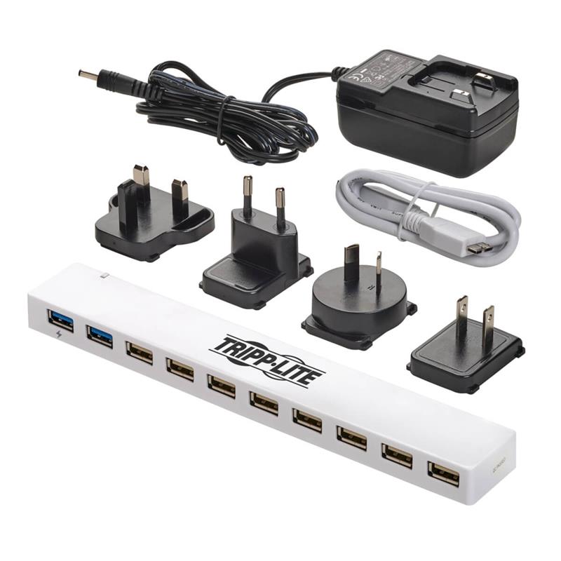 Tripp Lite U360-010C-2X3 interface hub USB 3.2 Gen 1 (3.1 Gen 1) Micro-B 5000 Mbit/s Wit