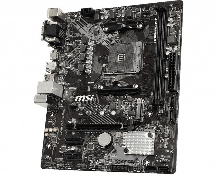 MSI B450M PRO-M2 MAX moederbord Socket AM4 Micro ATX AMD B450