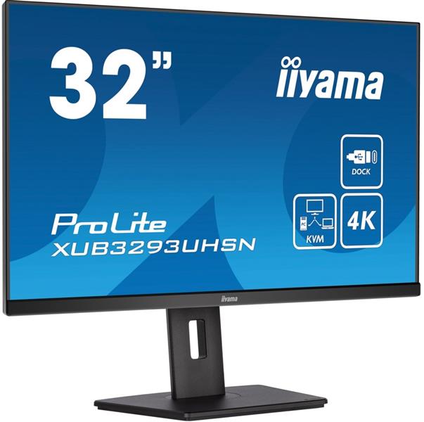 iiyama ProLite XUB3293UHSN-B5 computer monitor 80 cm (31.5) 3840 x 2160 Pixels 4K Ultra HD LCD Zwart OPEN BOX