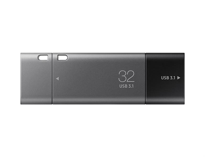 Samsung DUO Plus USB flash drive 32 GB USB Type-C 3.2 Gen 1 (3.1 Gen 1) Zwart, Grijs