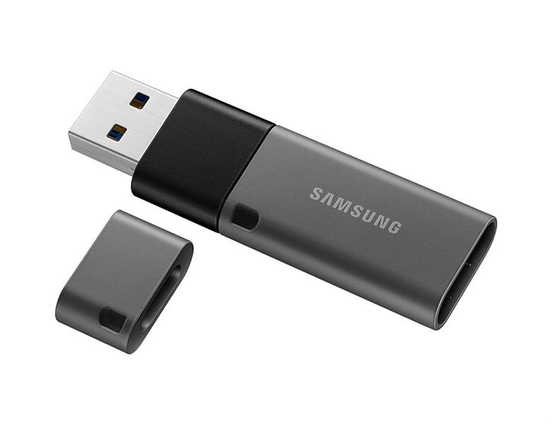 Samsung DUO Plus USB flash drive 32 GB USB Type-C 3.2 Gen 1 (3.1 Gen 1) Zwart, Grijs