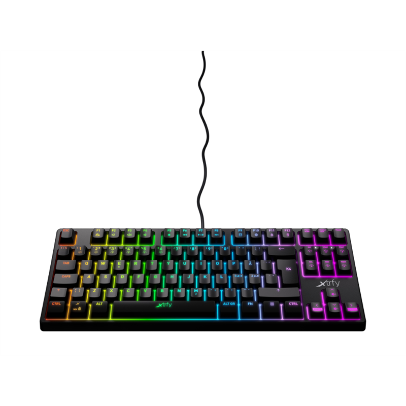 Xtrfy K4 TKL RGB Mechanisch Gaming Toetsenbord Zwart AZERTY Belgisch (punt) Layout
