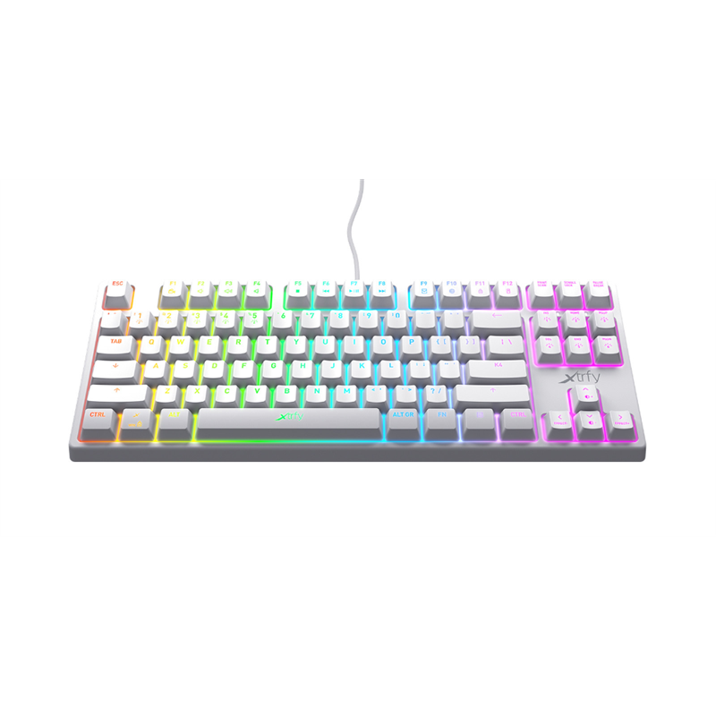 Xtrfy K4 TKL RGB Mechanisch Gaming Toetsenbord Wit AZERTY Belgisch (punt) Layout