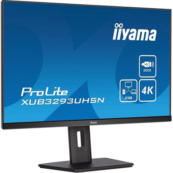iiyama ProLite XUB3293UHSN-B5 computer monitor 80 cm (31.5) 3840 x 2160 Pixels 4K Ultra HD LCD Zwart OPEN BOX