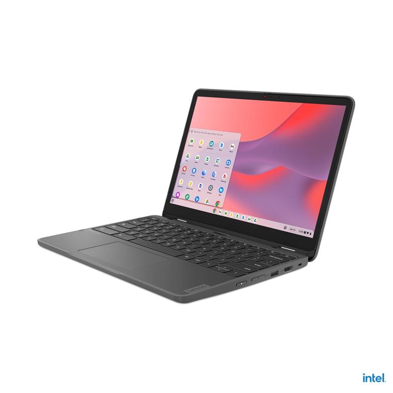 Lenovo 500e Yoga Chromebook N100 31 cm (12.2"") Touchscreen WUXGA Intel® N 4 GB LPDDR5-SDRAM 32 GB eMMC Wi-Fi 6E (802.11ax) ChromeOS Grijs