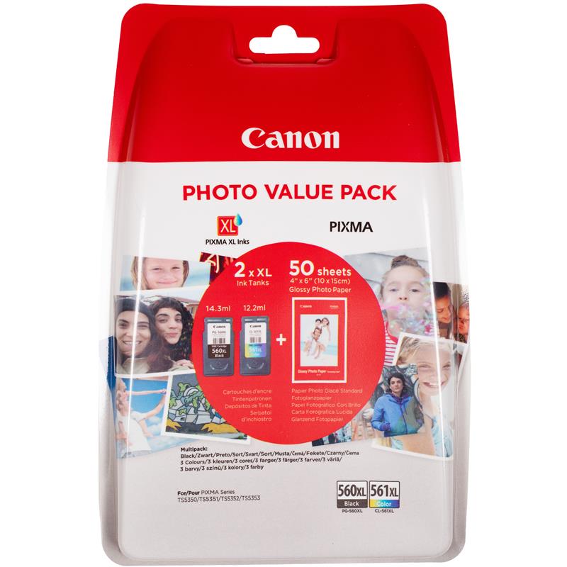 Canon 3712C004 inktcartridge Origineel Zwart, Cyaan, Magenta, Geel Multipack 2 stuk(s)