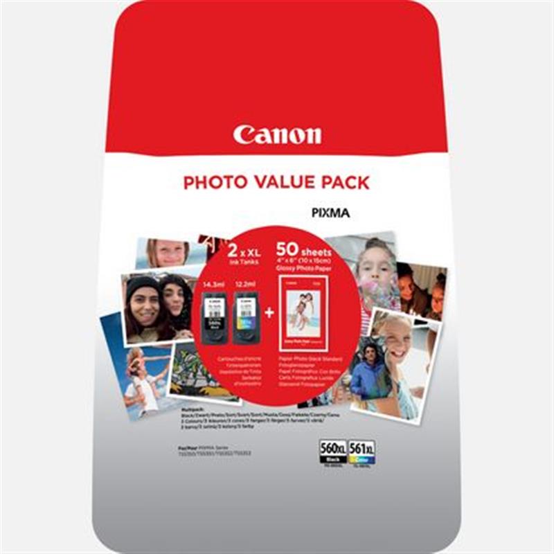 Canon 3712C004 inktcartridge Origineel Zwart, Cyaan, Magenta, Geel Multipack 2 stuk(s)