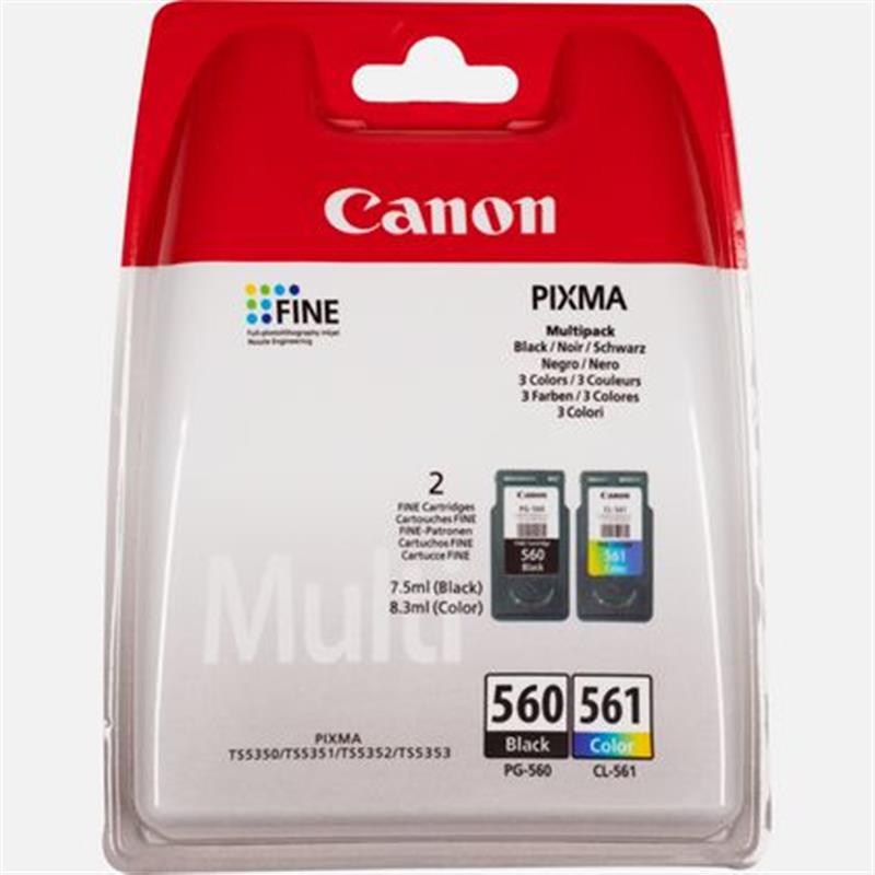 Canon PG-560 / CL-561 Origineel Zwart, Cyaan, Magenta, Geel Multipack 2 stuk(s)