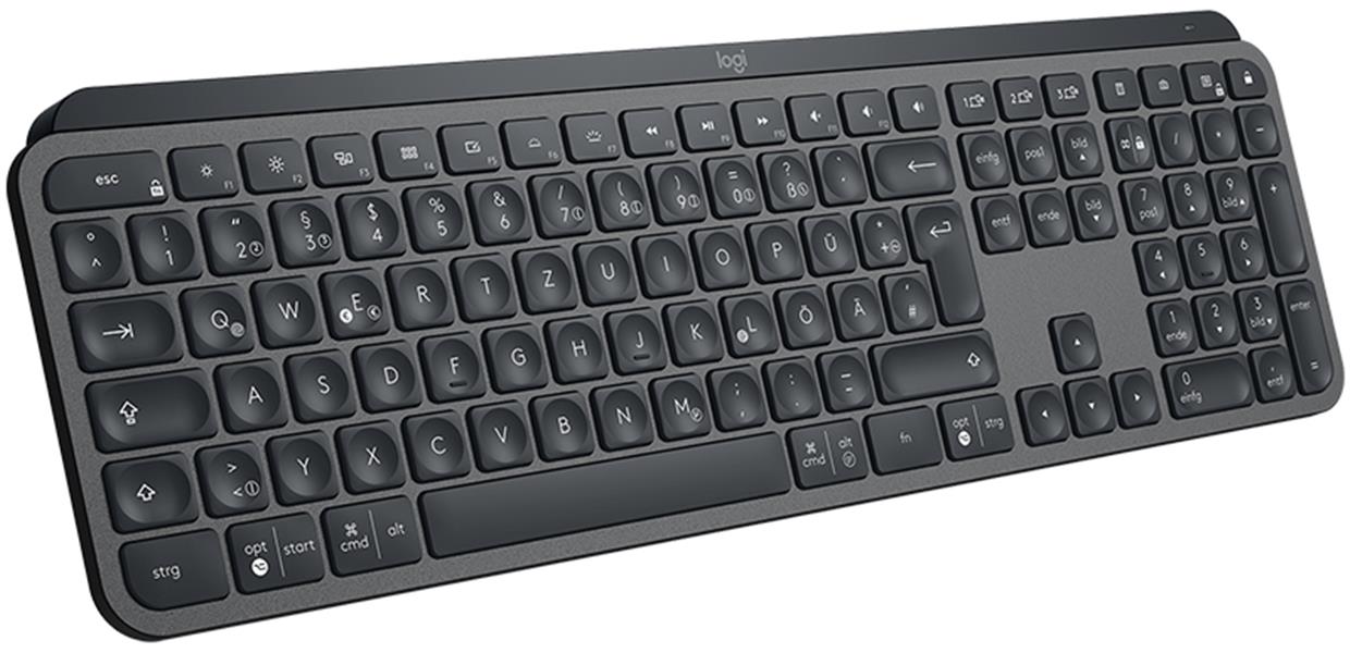 Logitech MX Keys toetsenbord RF-draadloos + Bluetooth QWERTZ Duits Zwart
