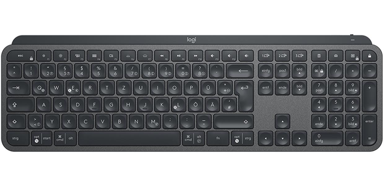 Logitech MX Keys toetsenbord RF-draadloos + Bluetooth QWERTZ Duits Zwart