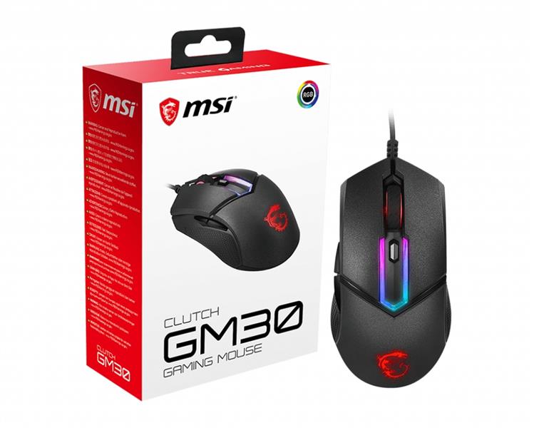 MSI Clutch GM30 muis USB Type-A Optisch 6200 DPI Rechtshandig