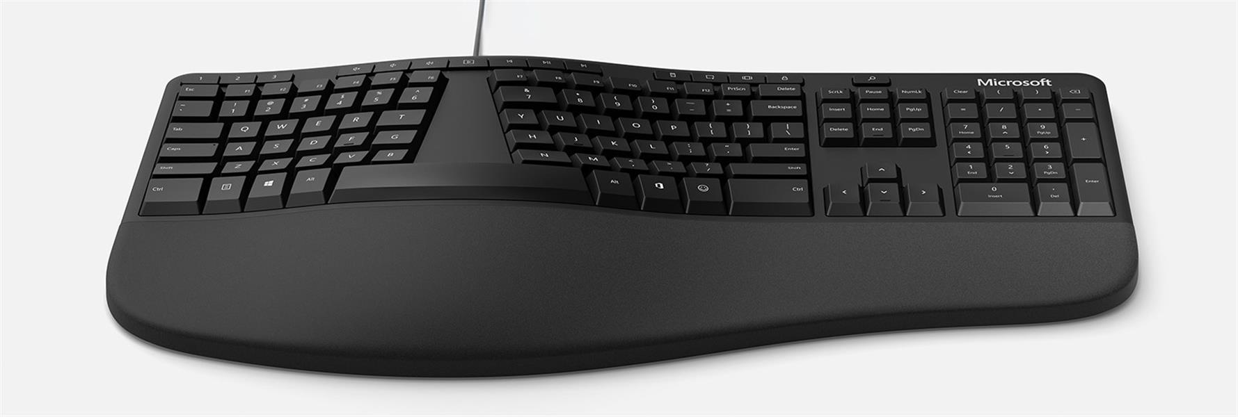 Microsoft Ergonomic toetsenbord USB QWERTY US International Zwart