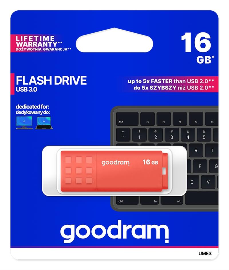 Goodram UME3 USB flash drive 16 GB USB Type-A 3.2 Gen 1 (3.1 Gen 1) Oranje