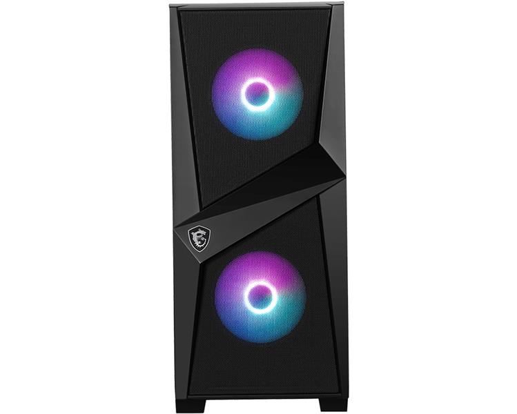 MSI MAG FORGE 100M Midi Tower Zwart, Transparant