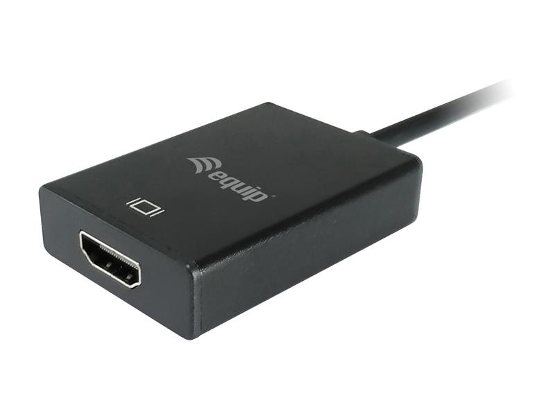 Equip 119038 video kabel adapter 0,2 m VGA (D-Sub) + 3.5mm DVI-D + USB Zwart