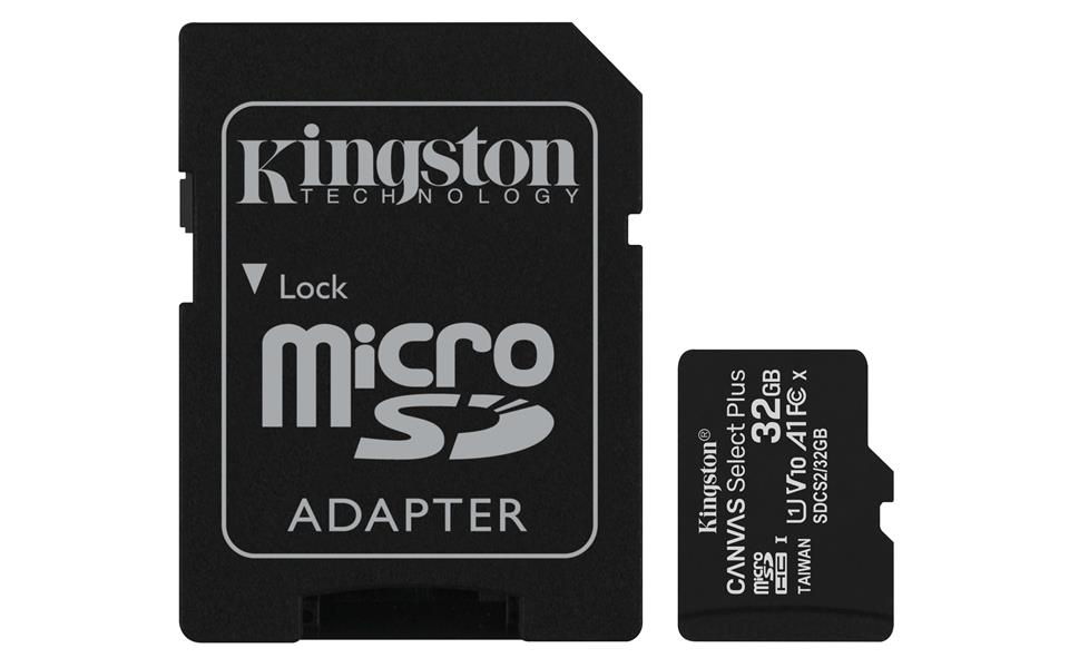 Kingston Technology Canvas Select Plus flashgeheugen 32 GB MicroSDHC Klasse 10 UHS-I