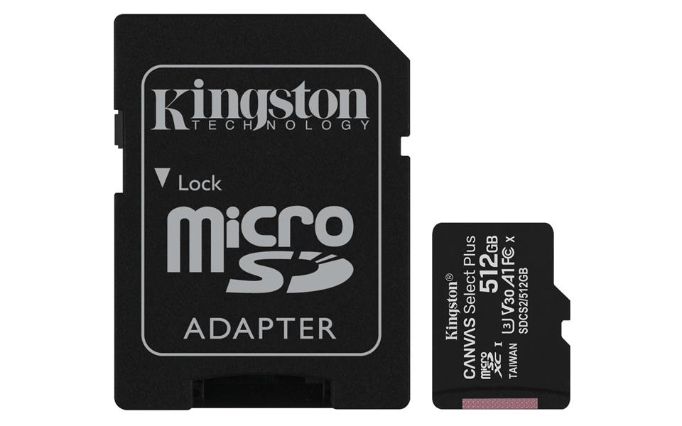 Kingston Technology Canvas Select Plus flashgeheugen 512 GB SDXC Klasse 10 UHS-I