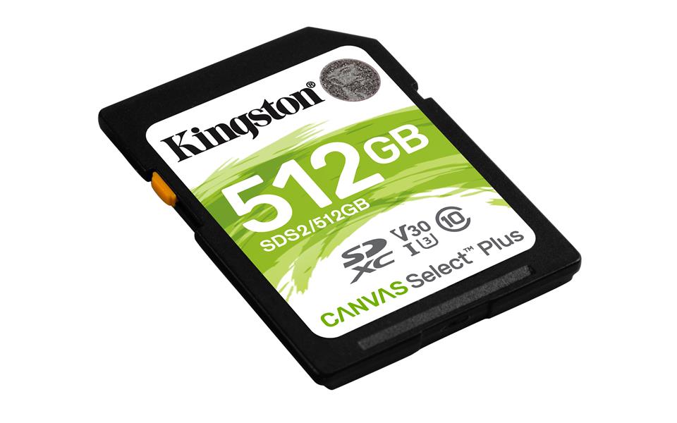 Kingston Technology Canvas Select Plus flashgeheugen 512 GB SDXC Klasse 10 UHS-I