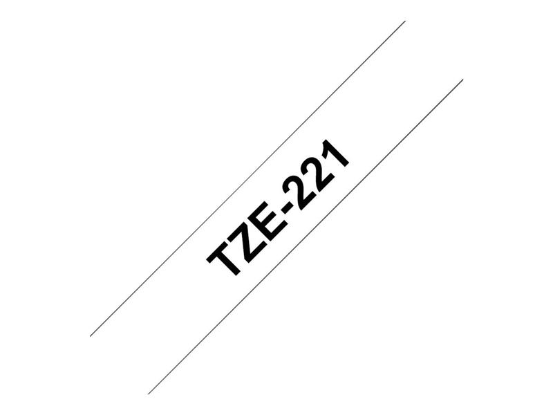 Brother TZe-221 labelprinter-tape Zwart op wit