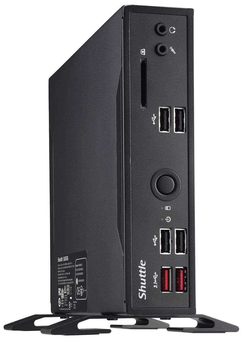 Shuttle XP? slim DS10U5 1,3L maat pc Zwart Intel SoC BGA 1528 i5-8265U 1,6 GHz