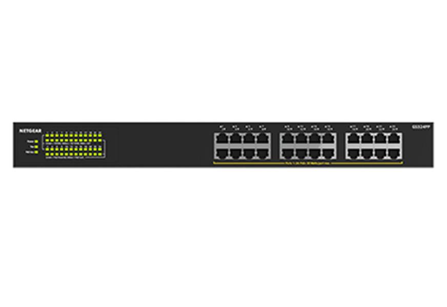 Netgear GS324PP Unmanaged Gigabit Ethernet (10/100/1000) Zwart Power over Ethernet (PoE)
