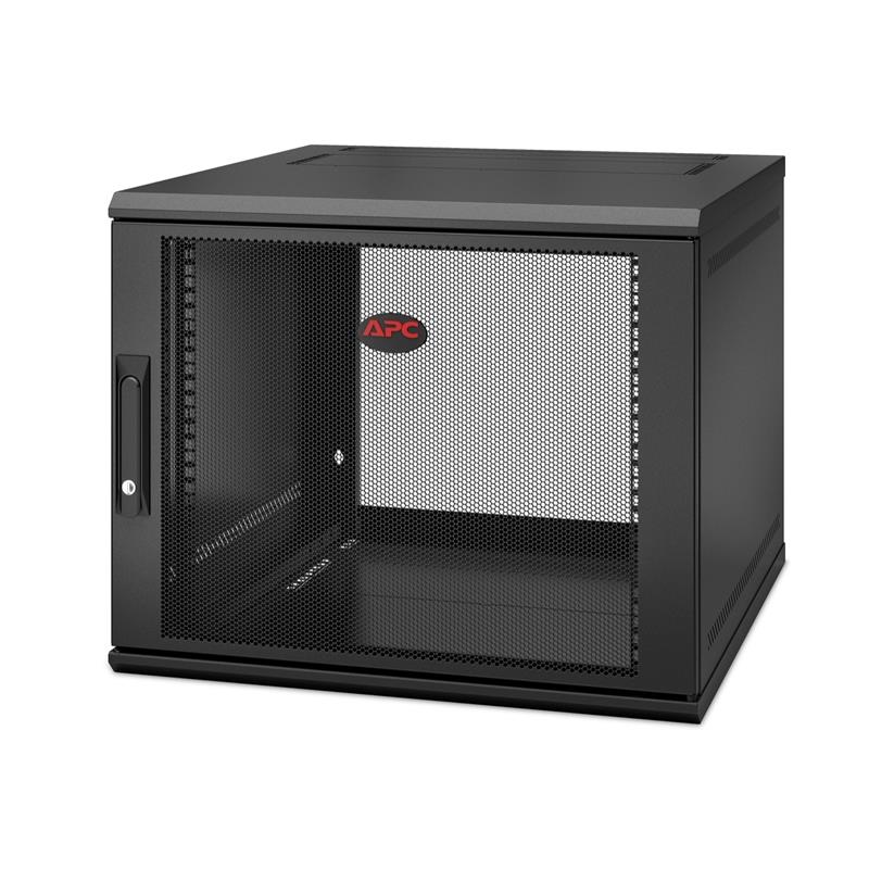 APC NetShelter WX AR109SH6, 9U/HE, 19inch Wandpatchkast, Geschikt voor muurbevestiging, 600MM diep, Gemonteerd