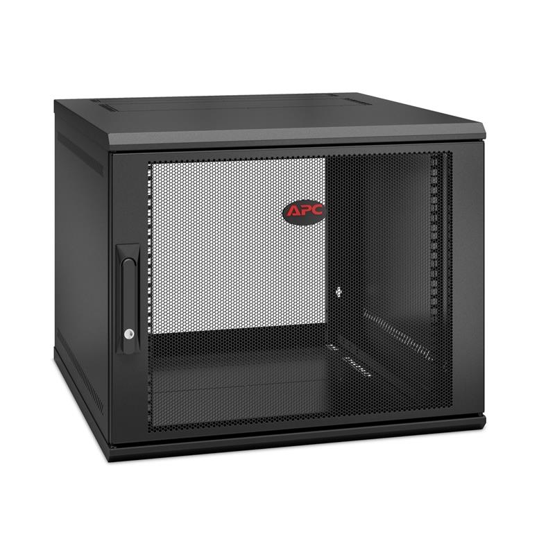 APC NetShelter WX AR109SH6, 9U/HE, 19inch Wandpatchkast, Geschikt voor muurbevestiging, 600MM diep, Gemonteerd