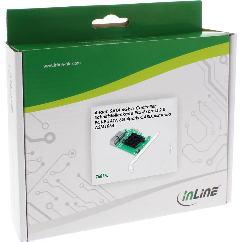 InLine SATA 6Gb s Controller with 4x SATA PCIe 2 0