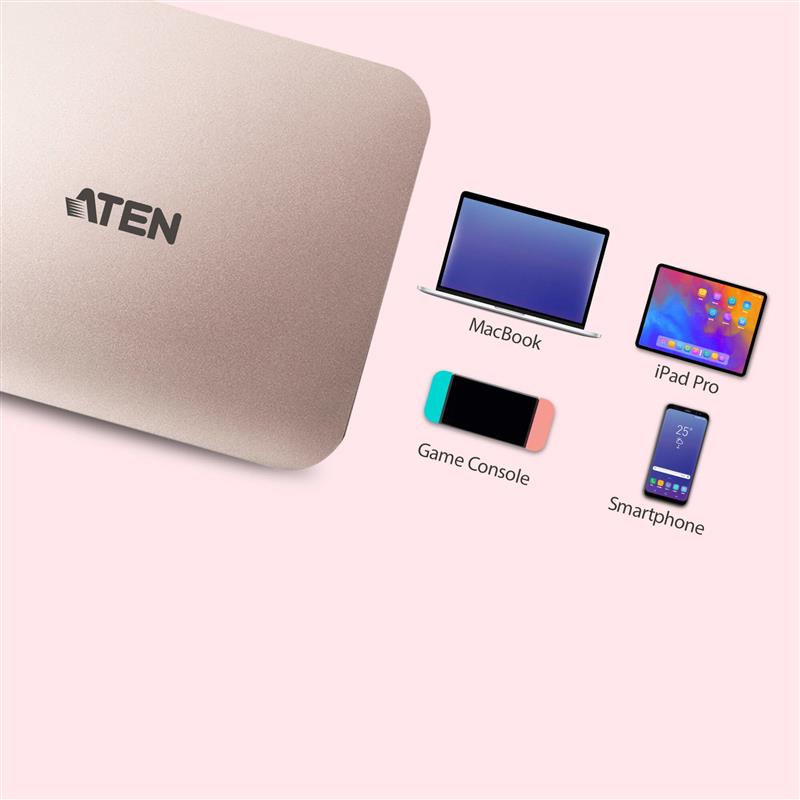 ATEN USB-C 4K Ultra Mini Dock met Power Pass-Through