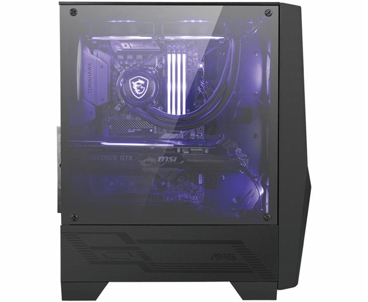 MSI MAG FORGE 100M Midi Tower Zwart, Transparant