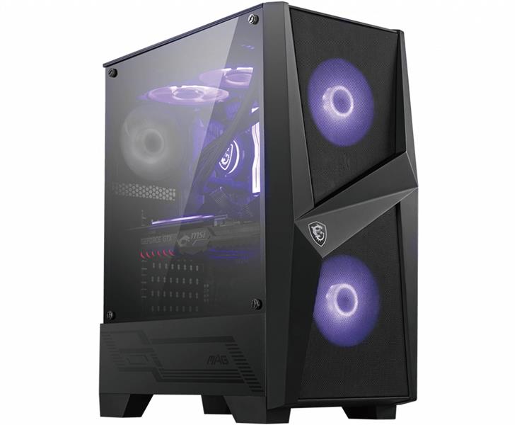 MSI MAG FORGE 100M Midi Tower Zwart, Transparant