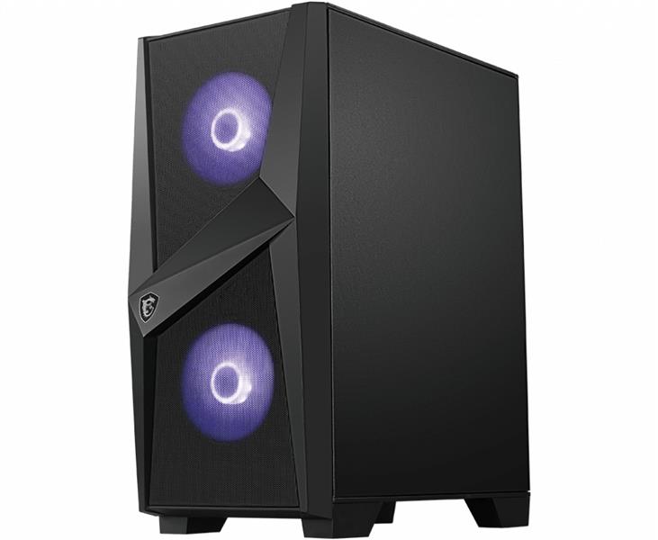 MSI MAG FORGE 100M Midi Tower Zwart, Transparant