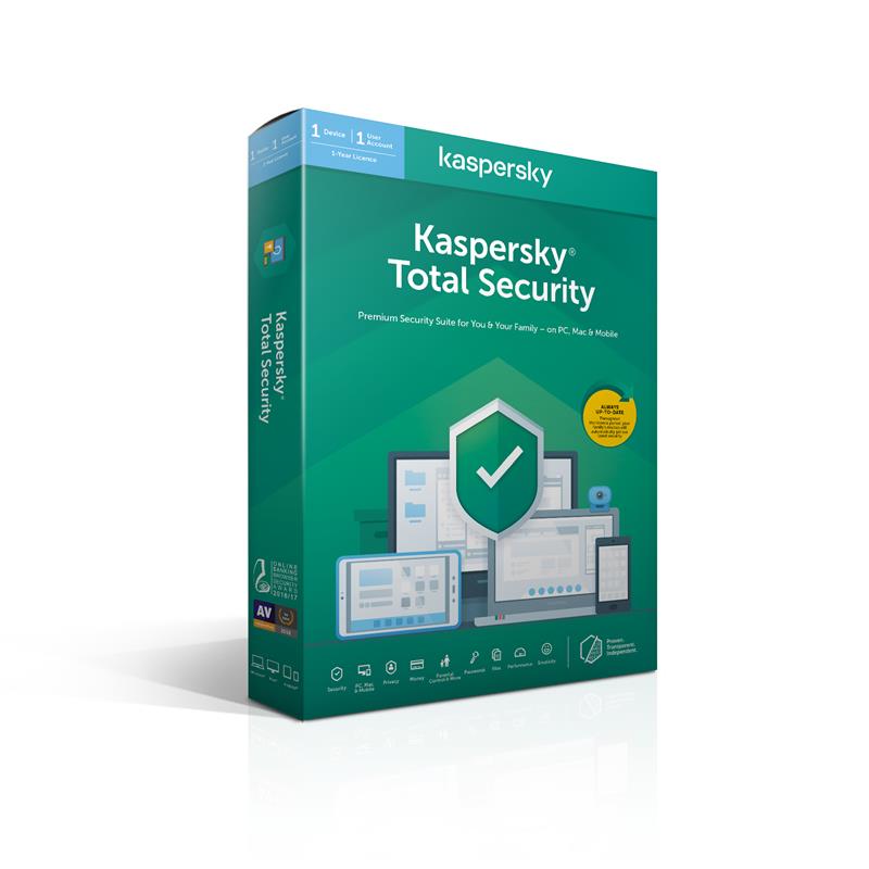 Kaspersky Lab Total Security 2020 Nederlands 1 licentie(s) 1 jaar