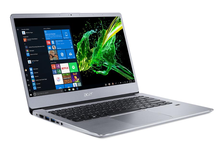 Acer Swift 3 SF314-58-32E9 Laptop 35,6 cm (14"") Full HD Intel® Core™ i3 i3-10110U 4 GB DDR4-SDRAM 256 GB SSD Wi-Fi 6 (802.11ax) Windows 10 Home Zilve