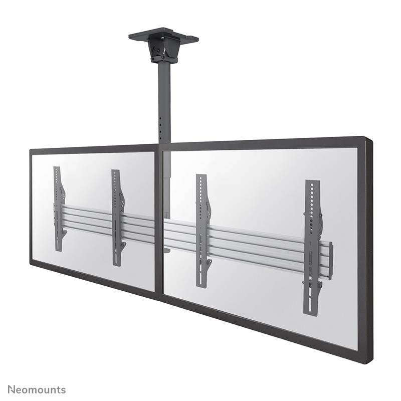 Menuboard Ceiling Mount for two 32 inch-55 inch 65 inch Screens - Black