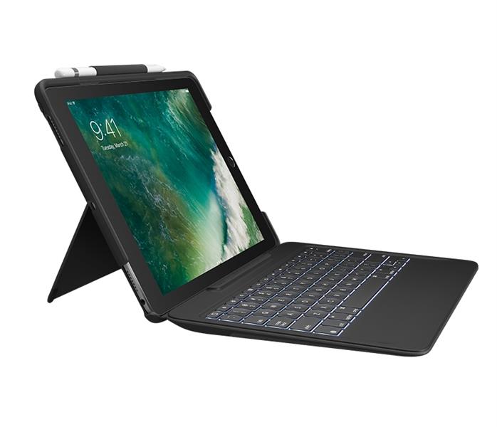 Logitech SLIM COMBO with detachable keyboard and Smart Connector for iPad Air (3rd gen) and iPad Pro 10.5-inch Zwart Zwitsers