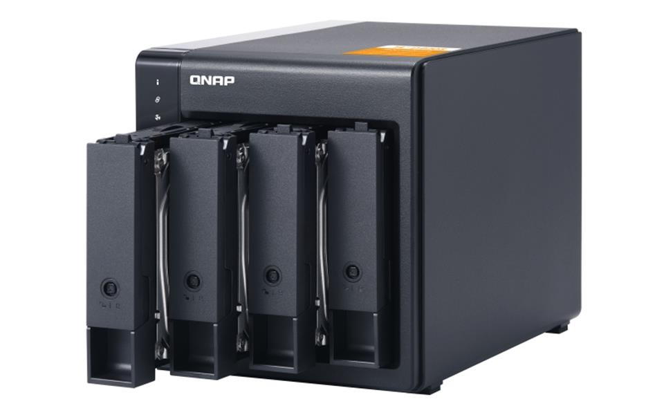 QNAP TL-D400S behuizing voor opslagstations HDD-/SSD-behuizing Zwart, Grijs 2.5/3.5""